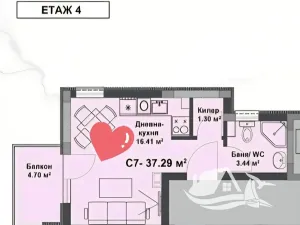 Prodej bytu 1+kk, Nesebar, Bulharsko, 33 m2