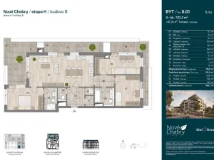 Prodej bytu 4+kk, Praha - Dolní Chabry, U Jirkovské, 119 m2