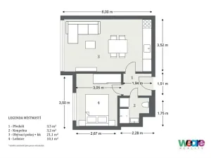 Pronájem bytu 2+kk, Praha - Troja, Olštýnská, 37 m2