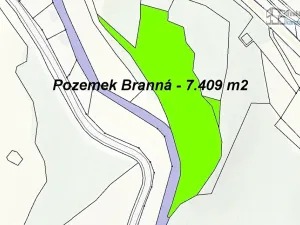 Prodej pozemku pro bydlení, Branná, 7409 m2