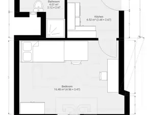 Pronájem bytu 1+1, Praha - Střešovice, Na Petynce, 27 m2