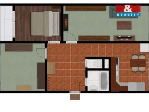 Prodej bytu 3+1, Klášterec nad Ohří - Miřetice u Klášterce nad Ohří, Luční, 71 m2