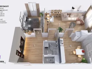 Prodej bytu 2+1, Brno, Chopinova, 58 m2