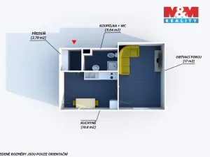Pronájem bytu 1+1, Praskolesy, 30 m2