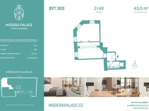Prodej bytu 2+kk, Praha - Holešovice, Veletržní, 43 m2