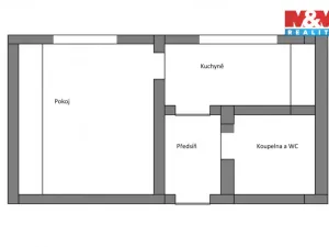 Pronájem bytu 1+1, Praha - Košíře, Mikšovského, 32 m2