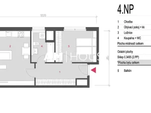 Pronájem bytu 2+kk, Praha - Vysočany, Smržových, 52 m2