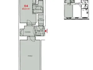 Pronájem bytu 2+kk, Praha - Žižkov, Bořivojova, 49 m2