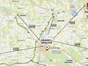 Pronájem bytu 1+1, Hradec Králové - Nový Hradec Králové, Čajkovského, 43 m2