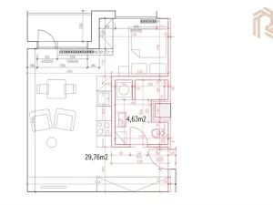 Pronájem bytu 1+kk, Praha - Holešovice, Tovární, 34 m2
