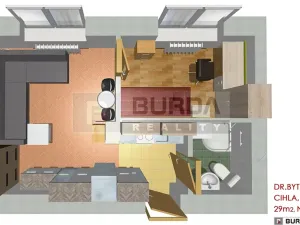 Pronájem bytu 1+1, Neratovice, 28 m2