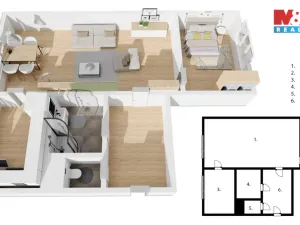 Prodej bytu 2+1, Praha - Žižkov, Na vrcholu, 55 m2