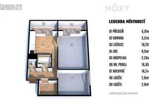 Prodej bytu 2+1, Mokrá-Horákov, 57 m2