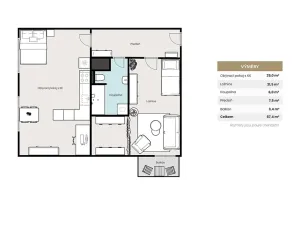 Prodej bytu 2+kk, Plzeň, Poděbradova, 64 m2