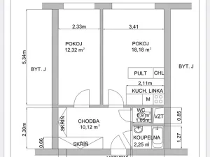 Prodej bytu 2+kk, Praha - Braník, Roškotova, 45 m2