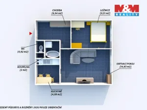 Prodej bytu 2+kk, Hořovice, Višňová, 39 m2