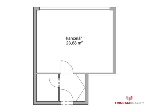 Pronájem kanceláře, Hradec Králové - Pražské Předměstí, Gočárova třída, 24 m2