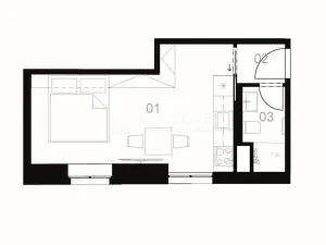Pronájem bytu 1+kk, Praha - Liboc, Jenečská, 27 m2