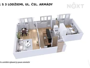 Prodej bytu 2+1, Šumperk, Čsl. armády, 56 m2