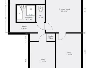 Prodej bytu 3+1, Velká Bystřice, Nádražní I, 68 m2