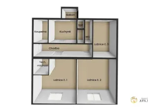 Prodej bytu 3+1, Ostrava, 89 m2