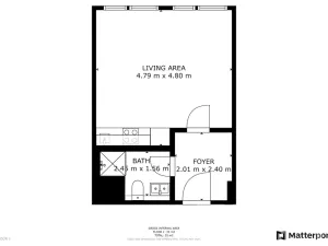 Pronájem bytu 1+kk, Praha - Smíchov, Grafická, 31 m2