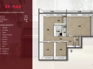 Prodej bytu 4+1, Praha - Podolí, Milevská, 90 m2