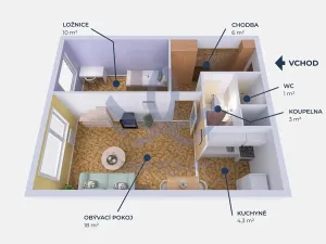 Pronájem bytu 2+kk, Mladá Boleslav, Jana Palacha, 42 m2
