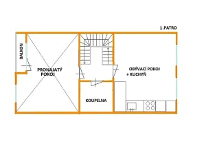 Pronájem pokoje, Brno, Marie Hübnerové, 14 m2
