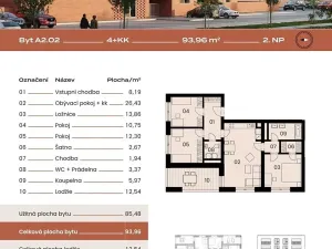 Prodej bytu 4+kk, Újezd u Brna, 94 m2