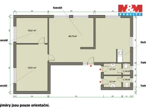 Pronájem kanceláře, Klatovy - Klatovy II, Koldinova, 80 m2