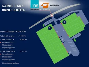 Pronájem skladu, Pohořelice, 4000 m2