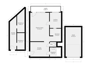 Prodej bytu 1+1, Praha - Stodůlky, Kettnerova, 46 m2
