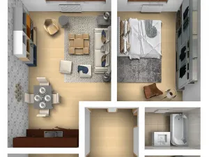 Pronájem bytu 2+kk, Praha - Stodůlky, Nová kolonie, 54 m2