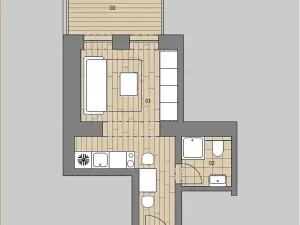 Prodej apartmánu, Javorník, 21 m2