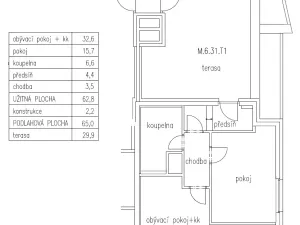 Pronájem bytu 2+kk, Praha - Košíře, Tůmova, 65 m2