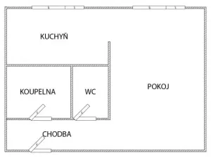 Pronájem bytu 1+1, Ostrava - Poruba, Svojsíkova, 27 m2