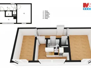 Pronájem bytu 2+1, Pardubice, Družby, 48 m2