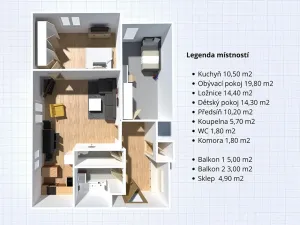 Prodej bytu 3+kk, Choceň, Topolová, 78 m2