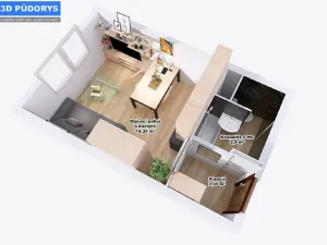 Pronájem bytu 1+kk, Velké Hamry, 28 m2