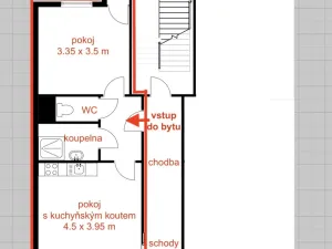 Pronájem bytu 2+kk, Ostrava - Mariánské Hory, Hudební, 45 m2