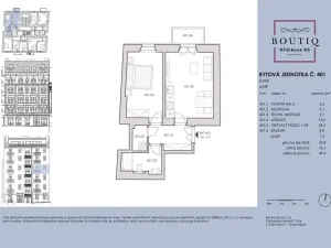Prodej bytu 2+kk, Praha - Karlín, Křižíkova, 45 m2