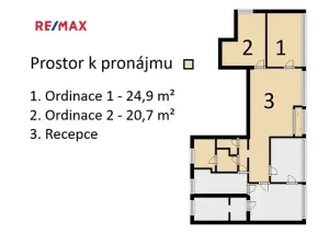 Pronájem ordinace, Praha - Nusle, Hradeckých, 62 m2