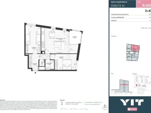 Prodej bytu 3+kk, Praha - Hlubočepy, Wassermannova, 72 m2