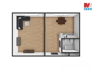 Pronájem bytu 1+1, Trutnov - Střední Předměstí, Papírenská, 34 m2