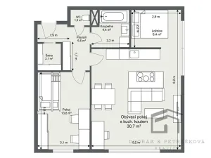 Prodej bytu 3+kk, Praha - Čakovice, Hakenova, 65 m2