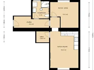 Pronájem bytu 2+kk, Praha - Holešovice, Malá Plynární, 47 m2