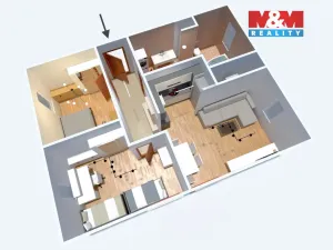 Prodej bytu 3+kk, Nehvizdy, Horoušanská, 61 m2