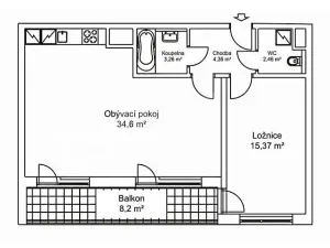 Prodej bytu 2+kk, Praha - Letňany, Chlebovická, 60 m2