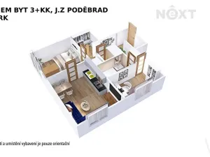 Pronájem bytu 3+kk, Šumperk, J. z Poděbrad, 47 m2